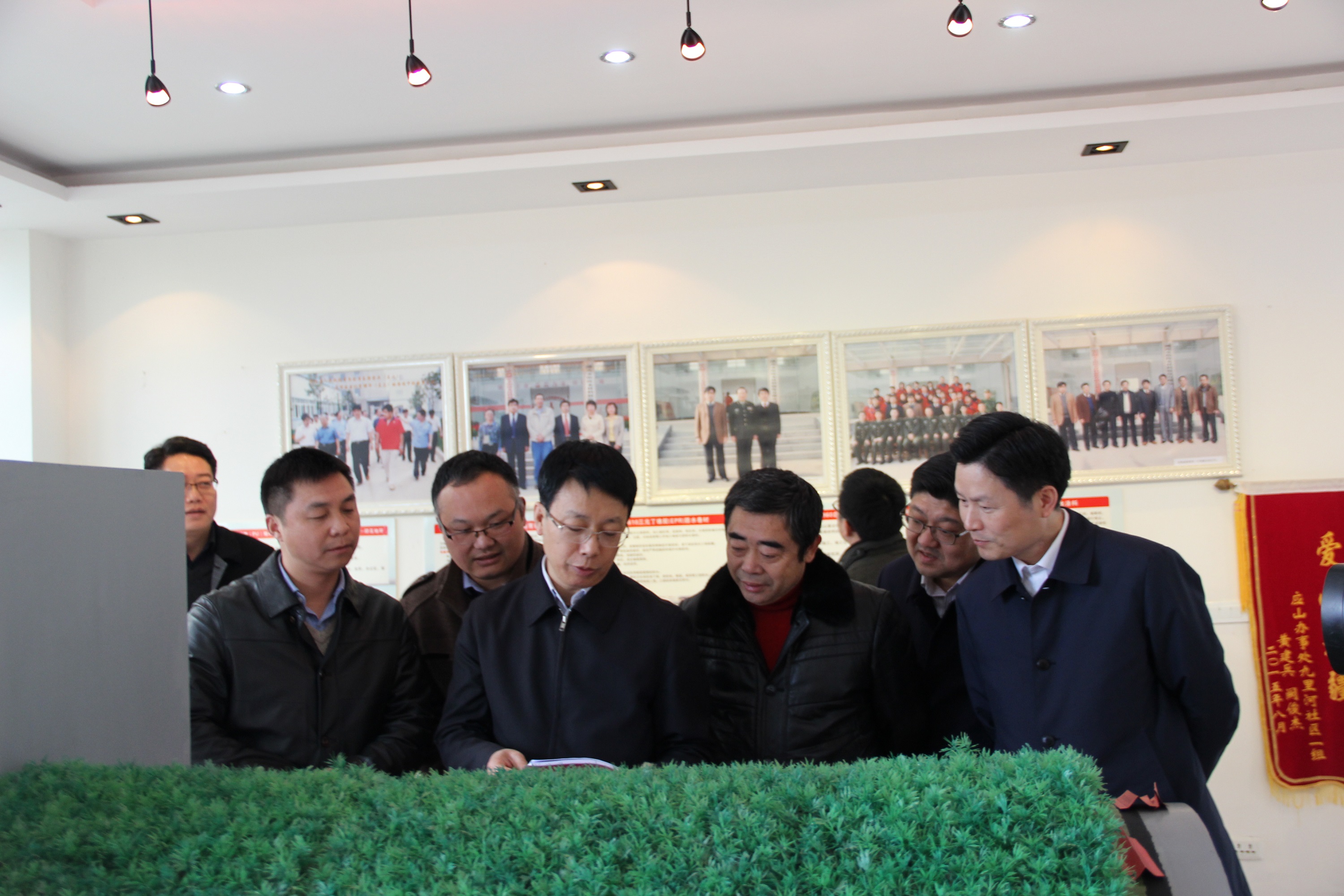 湖北省委常委、省委组织部长于绍良（左三）视察我司